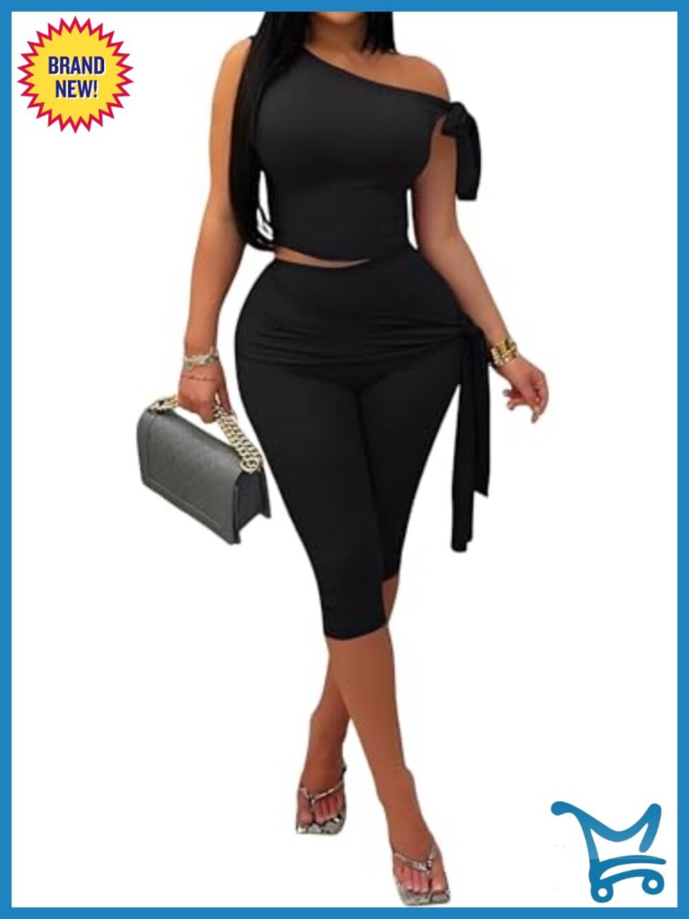 Women's 2 Piece Off Shoulder Crop Top Legging Set Sleeveless Tracksuit